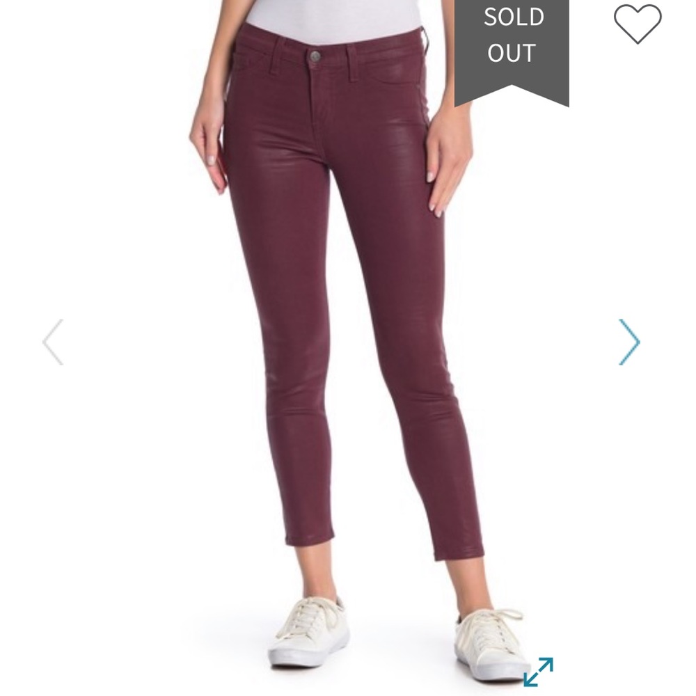 Maroon pistol skinny jeans
